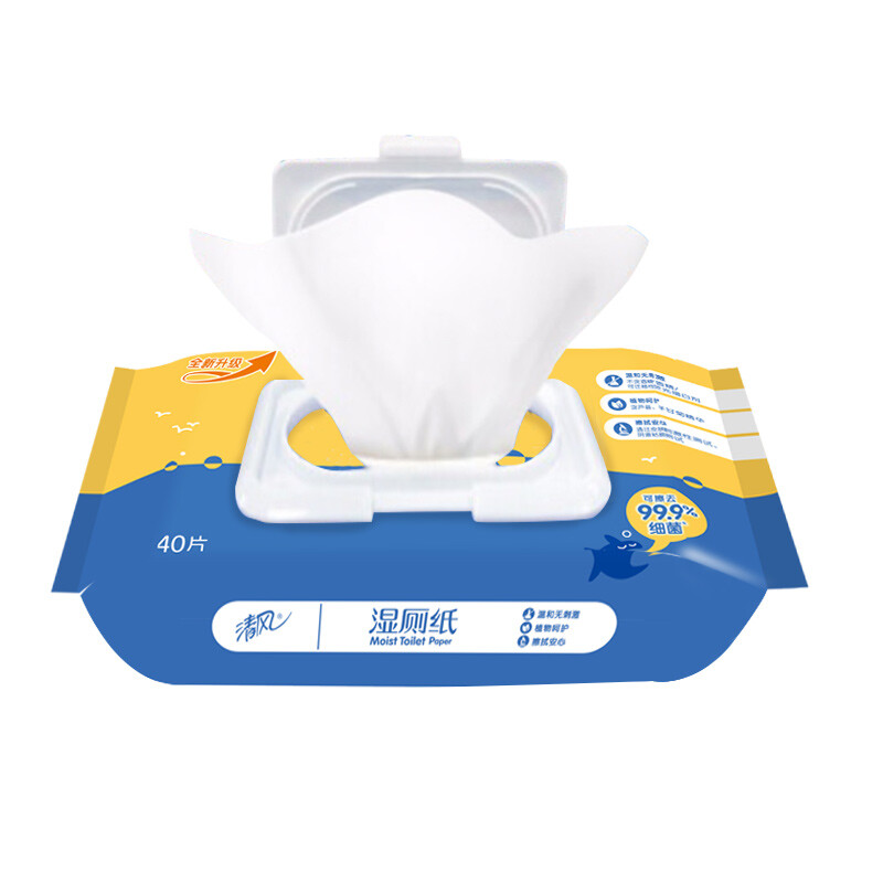 清风（APP）湿厕湿巾 天然无刺激 私处清洁湿纸巾 幼儿可用 40片/包*3