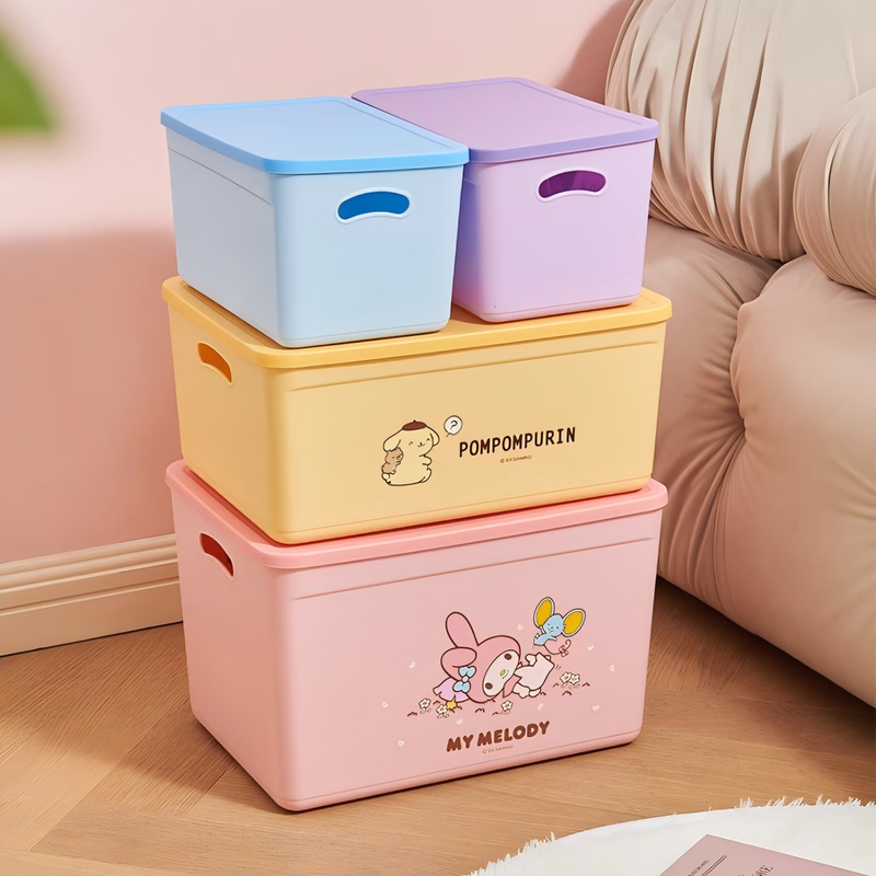 Cinnamoroll 三丽鸥带盖收纳盒收纳箱中号 图案/颜色随机发  