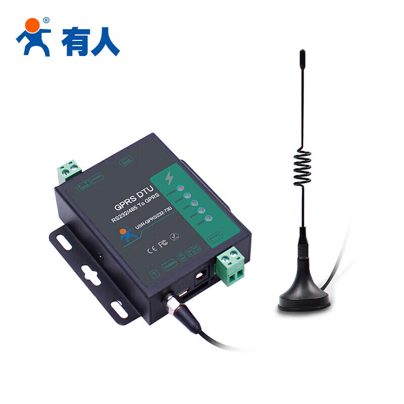 有人 GPRS DTU 串口RS232\/485转GSM网络透传短信透传基站定位物联网模块730 常规 带配件