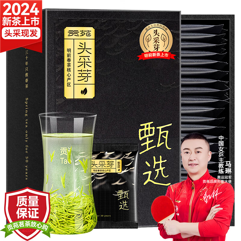 贡苑绿茶头采芽信阳毛尖特级60g 2025新茶明前头采独立小袋茶叶自己喝 【独立小袋装】头采信阳毛尖60g