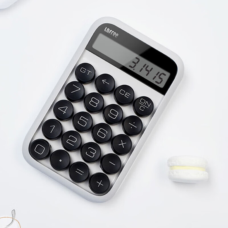 洛斐（LOFREE） 糖豆圆点计算器办公 创意个性会计财务专用迷你小号 EH113P 白色  白色