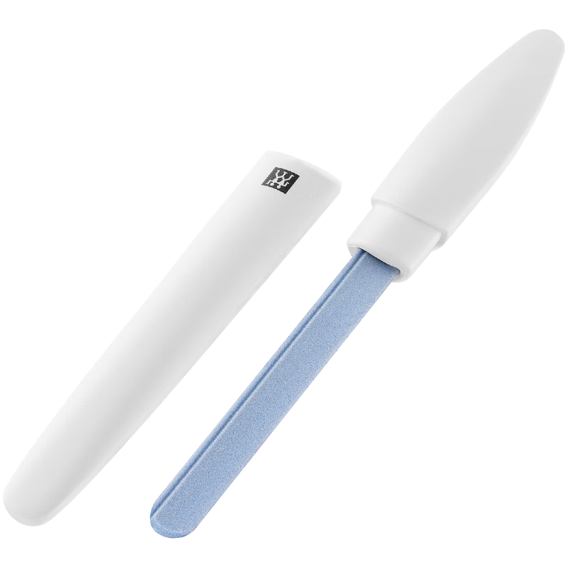 双立人（ZWILLING）指甲锉打磨甲条陶瓷双面美甲工具抛光条精细修甲护甲工具德国家用 抗菌3合1【白色】 1件 德国品质【自带保护壳】 