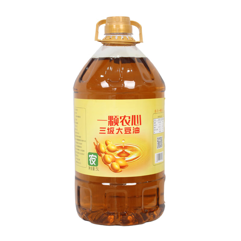 东北一颗农心非转基因三级大豆油5L新老包装随机发货（单位：桶）