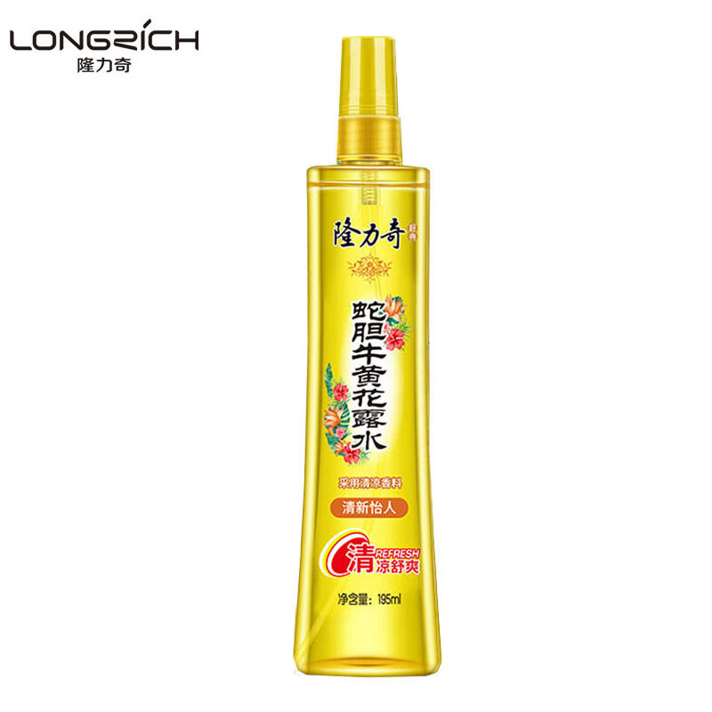 隆力奇（LONGRICH） 花露水 蛇胆牛黄喷雾195ml 清凉舒缓止痒防蚊虫 新旧包装 