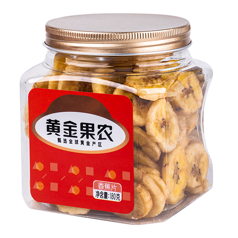 黄金果农  香蕉片180g*2罐