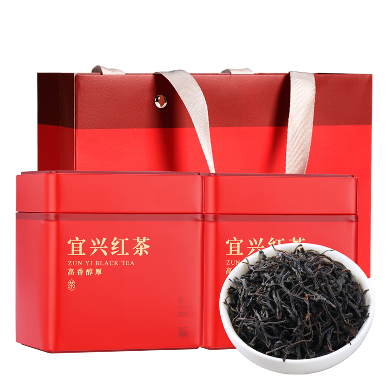 七春 新茶叶茗茶中秋节礼物江苏特产宜兴红茶浓香暖胃伴手礼盒250g 【精选品质】宜兴红茶250g