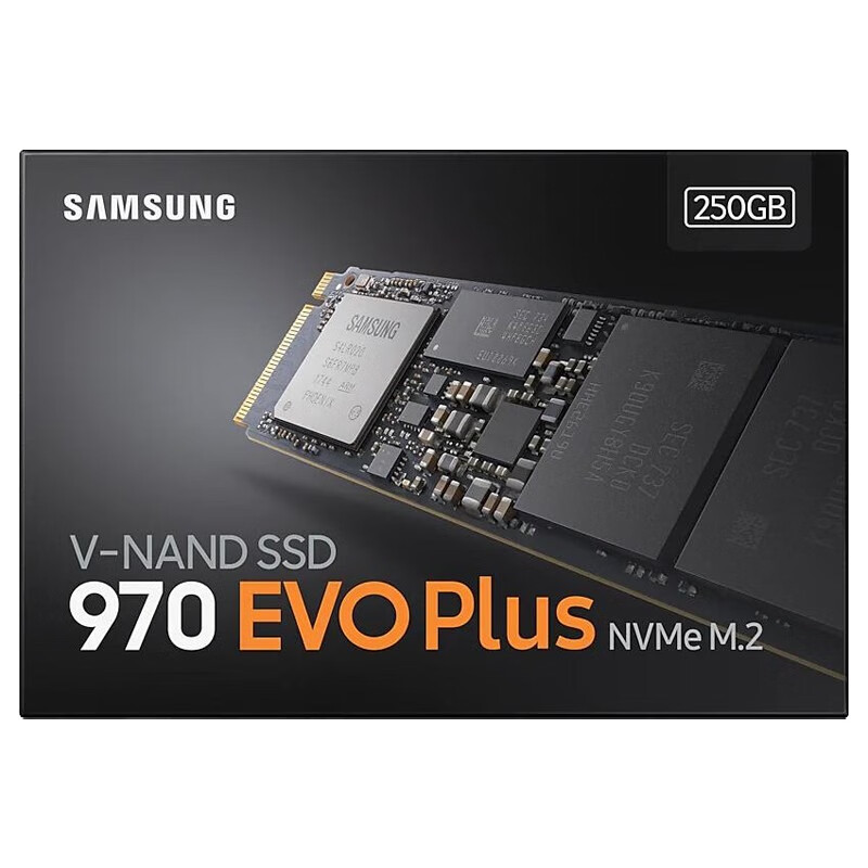 三星SSD固态硬盘台式机笔记本电脑主机DIY组装机硬盘 970EVO Plus-NVMe-M.2-250G