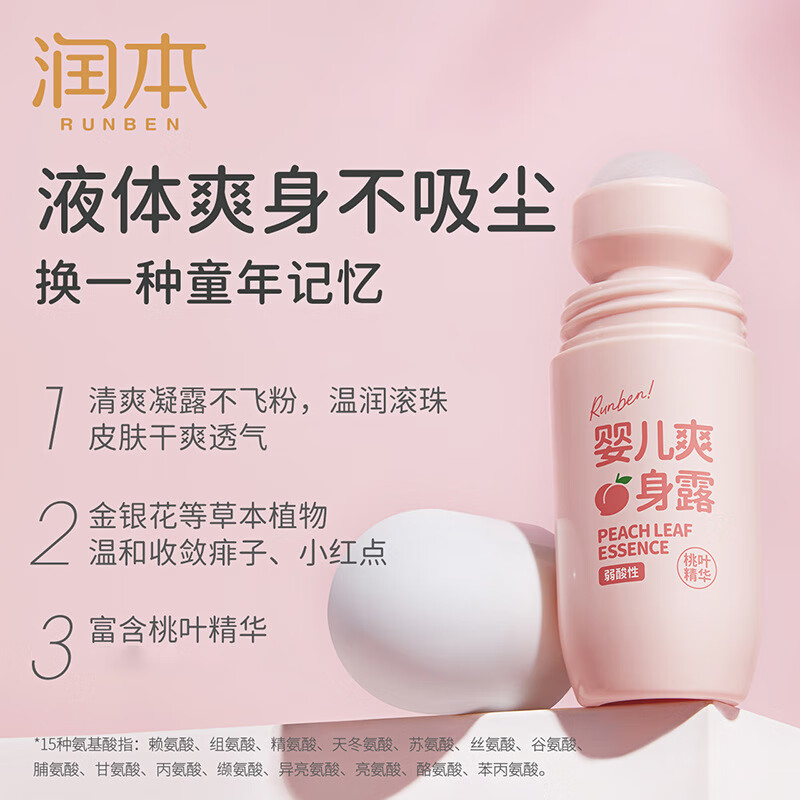 润本 植萃凝露 爽身露走珠款50ml（内含5件）SQ 