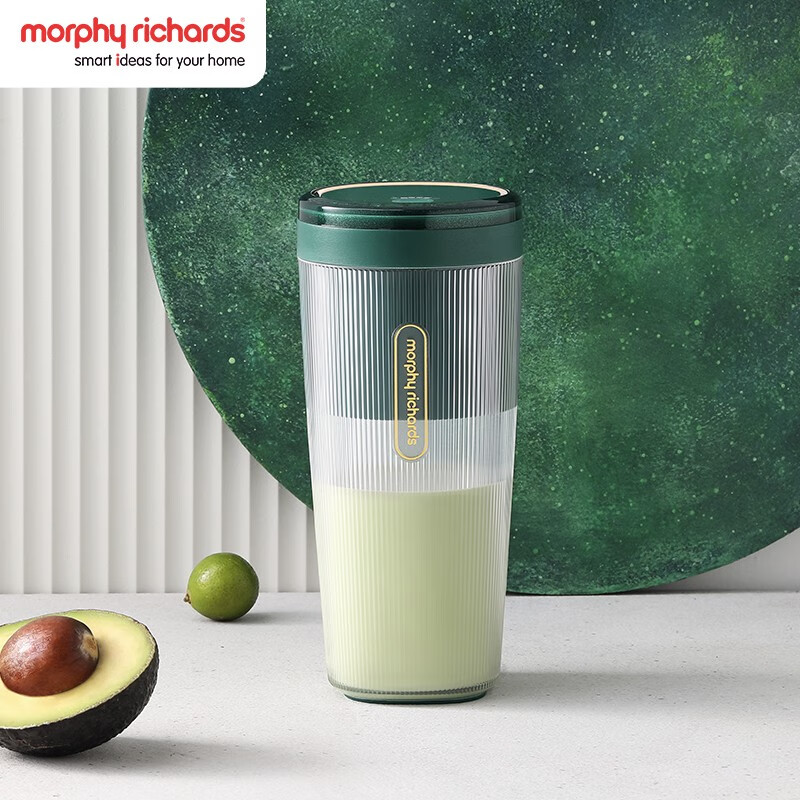 摩飞电器（Morphyrichards）榨汁机 便携式榨汁杯 手持无线充电果汁机 家用户外料理机迷你随行杯 MR9800 翡冷翠 