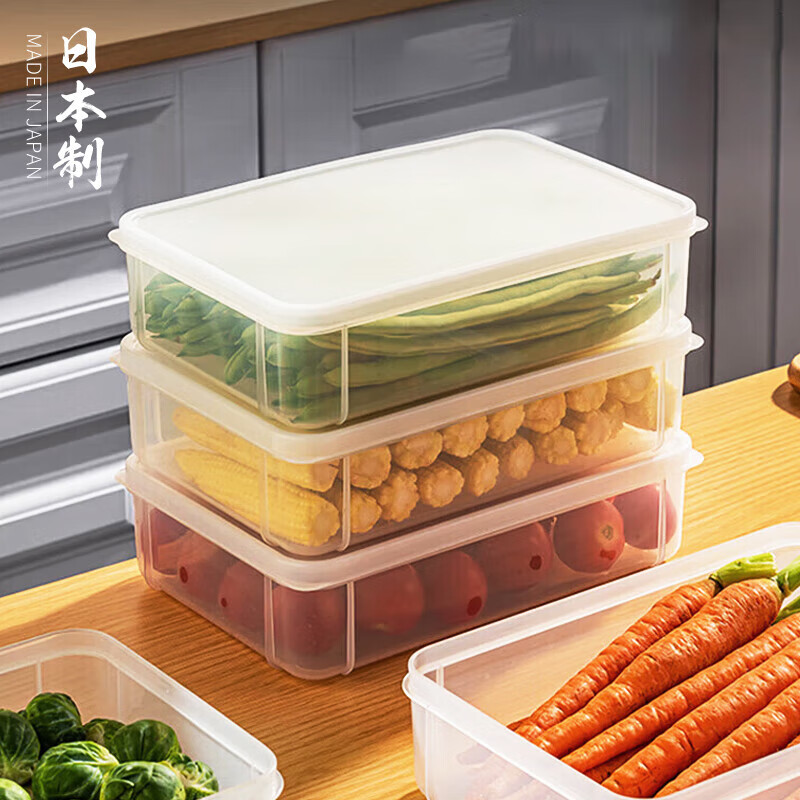 家の物语（KATEI STORY） 日本进口冰箱保鲜盒食品级水果蔬菜盒冷冻冷藏可立式收纳盒1.2L 进口保鲜盒【1.2L- 1个装】   