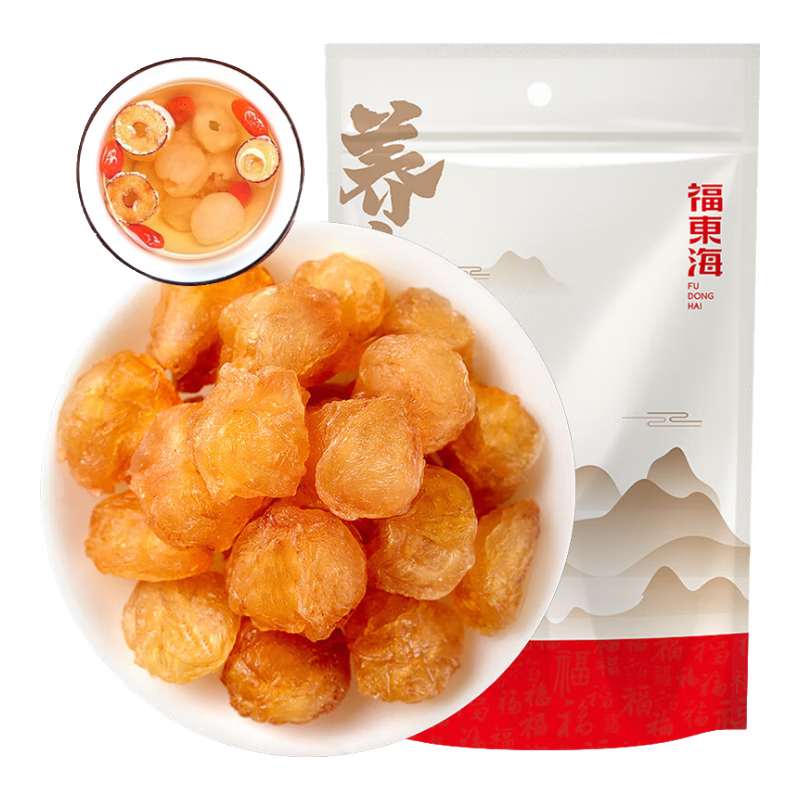 福东海 桂圆肉100g 无核免剥桂圆干 高州特产龙眼肉 泡茶煲汤食材滋补 【高州】无核桂圆肉100g