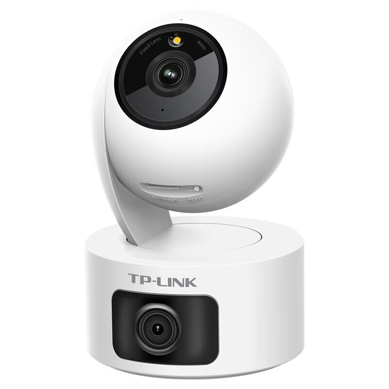 TP-LINKTL-IPC44AW 双摄版监控摄像头 双向语音通话 全彩夜视 360度云台全景家用监控 双400万像素 