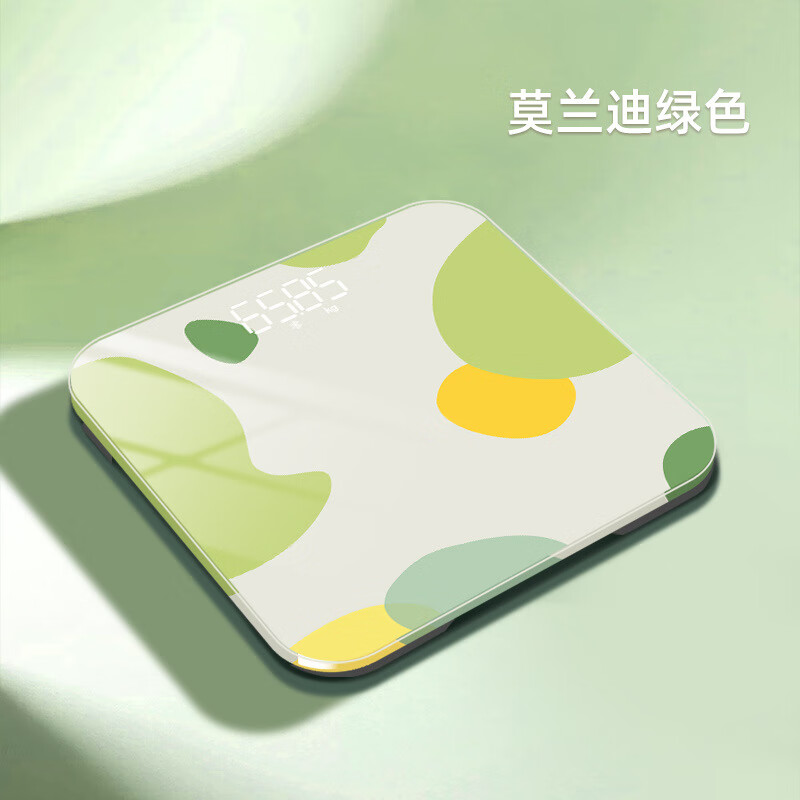 增杰（ZengJie）体重秤家用--莫兰迪绿色普通款（电池款） 