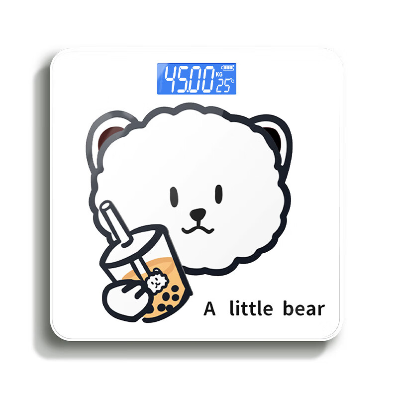 增杰（ZengJie） 可爱体重秤家用测体重电子秤人体称重秤智能体重称 bear熊 充电款 
