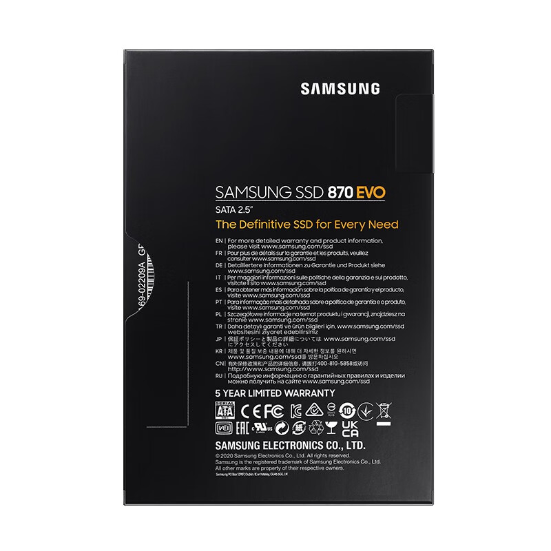 三星SSD固态硬盘台式机笔记本电脑SATA3.0接口 870EVO 250G