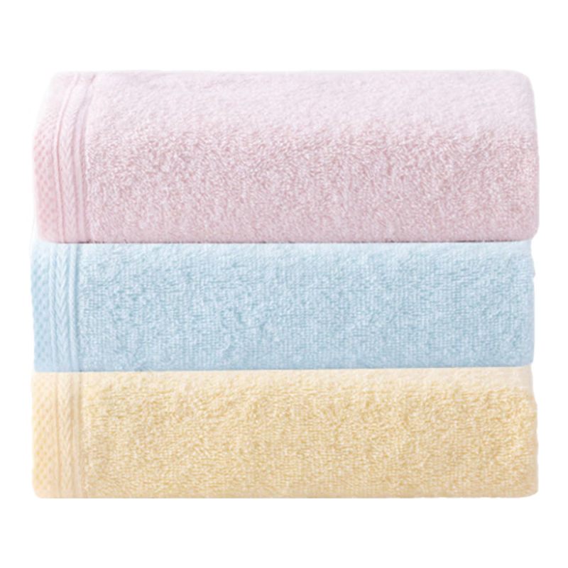 内野  简约素色缎边面巾3条装DS32120-N