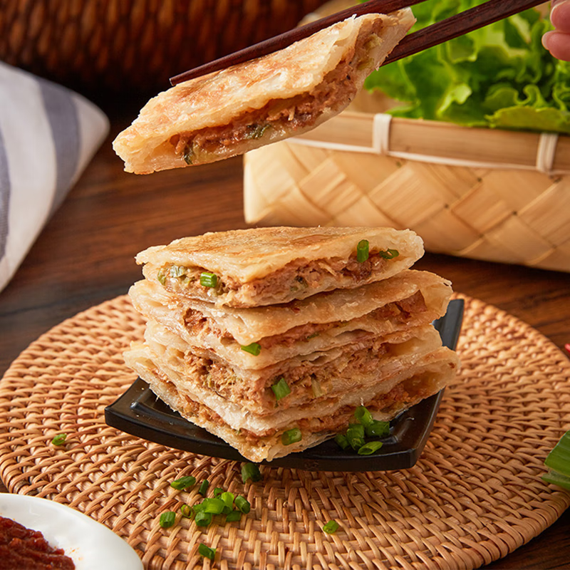 安井（ANJOY）家庭速食早餐 火锅食材面点 袋装酥皮馅饼(猪肉大葱) 300g*3袋装 