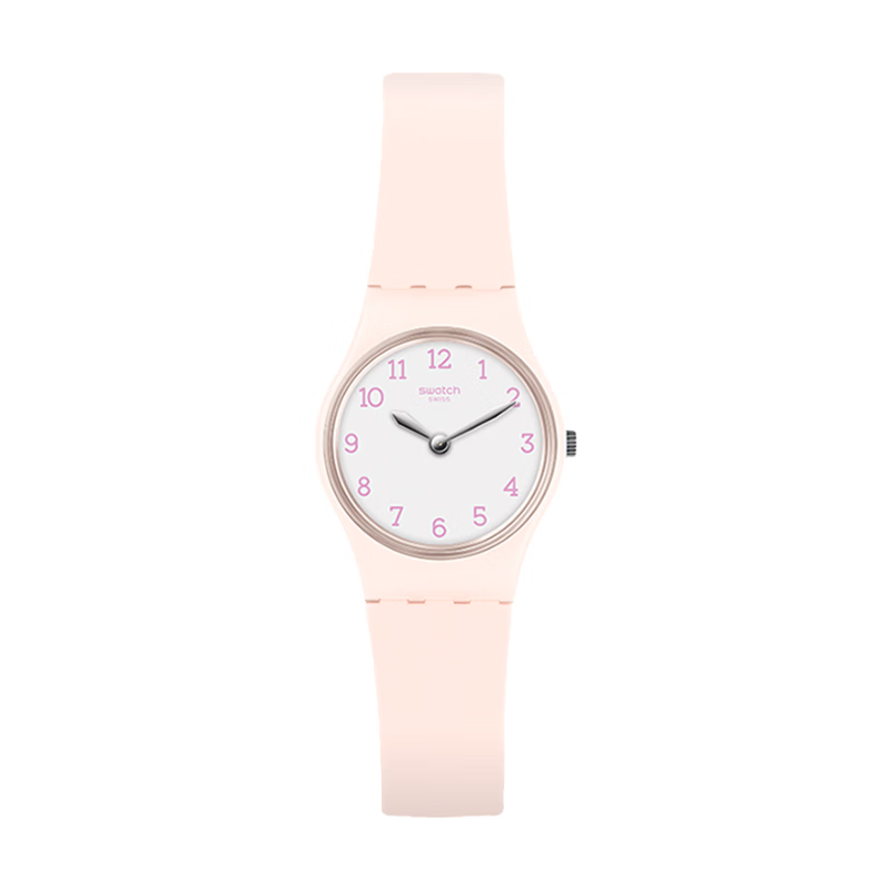 斯沃琪（Swatch）瑞士手表  时光系列 粉红佳人  毕业礼物可爱淑女石英表LP150 粉红佳人 LP150