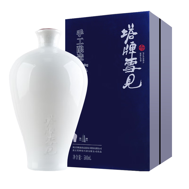 塔牌雪见绍兴黄酒塔牌黄酒手工冬酿 黄酒礼盒塔牌雪见500ml*1瓶 