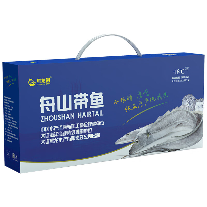 星龙港 带鱼礼盒2.5kg（12-15条）浙江舟山野生带鱼 年货过节送礼品 带鱼礼盒2.5kg（12-15条）
