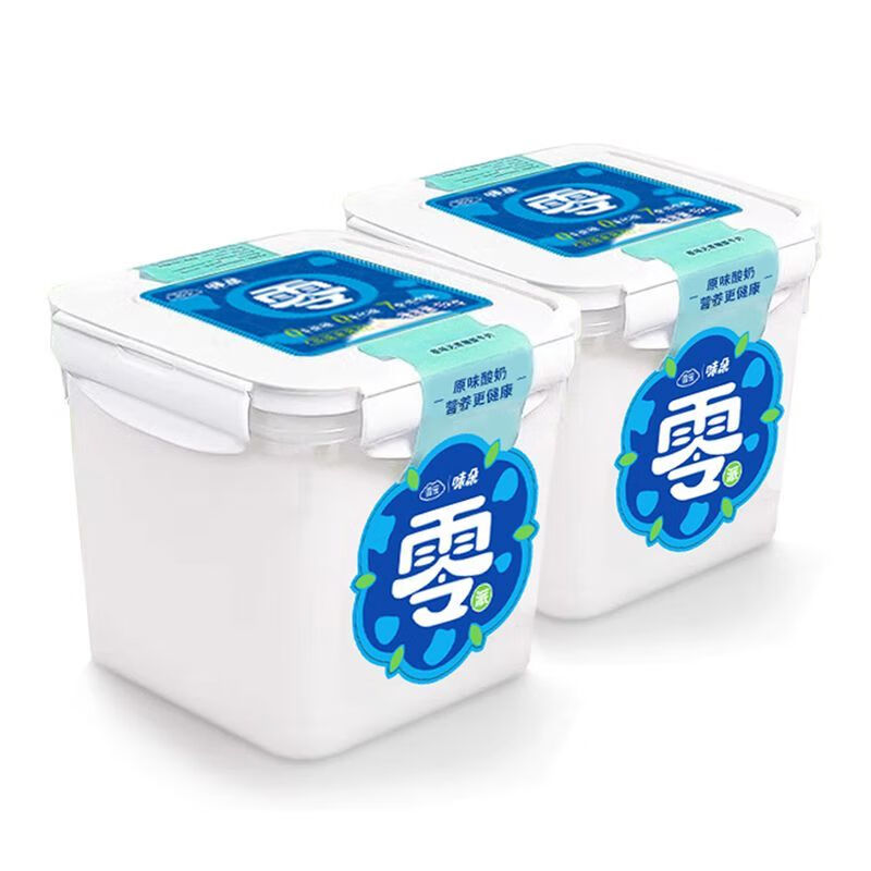 雪宝味朵0派酸奶 零蔗糖零代糖 生牛乳发酵 1kg*2桶装 源头直发 雪宝无蔗糖无代糖酸奶1kg*2无蔗糖无代糖