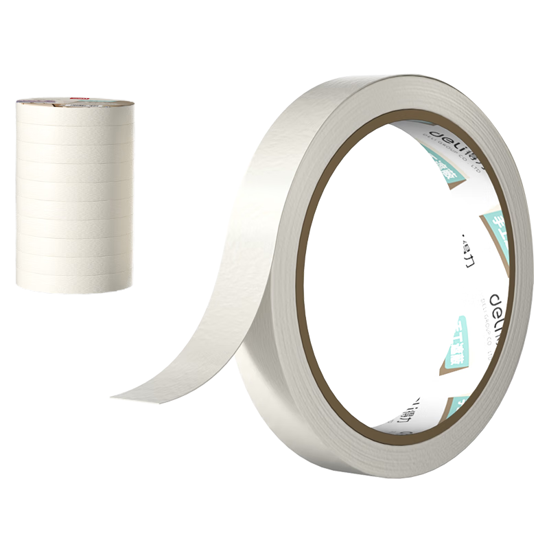 得力(deli)   JL200 美纹纸胶带 15mm*20y 美术美工分色刷漆保护无痕贴纸 弹簧包装 10卷/筒 2筒装 15mm*20y 