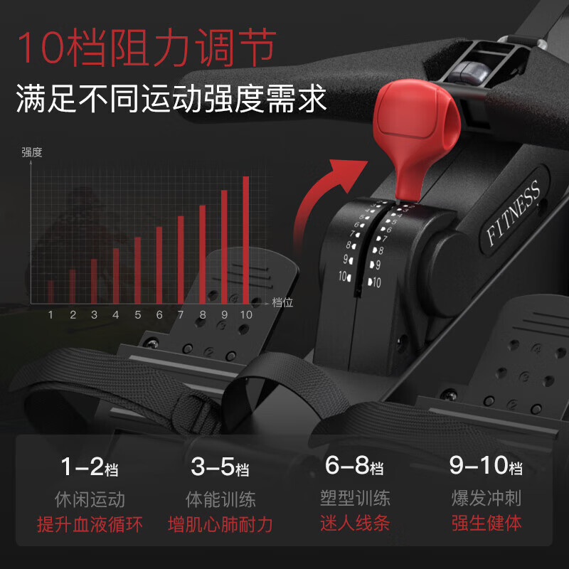 JOROTO捷瑞特美国品牌风阻划船机可折叠轻商用风磁双阻划船器MR60
