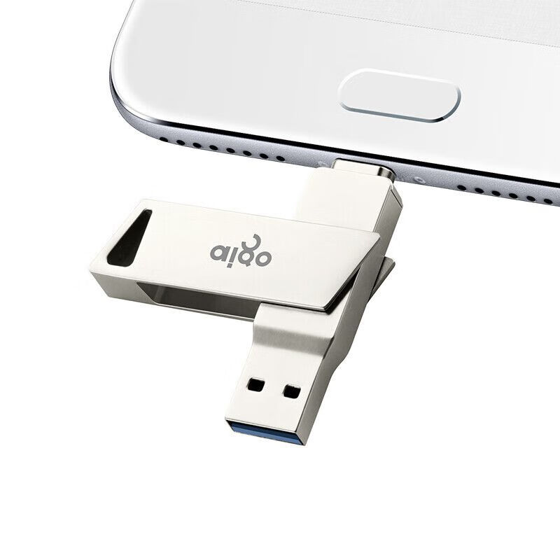 爱国者（aigo）128GB Type-C USB3.1 手机U盘 U350 银色 双接口 128GB