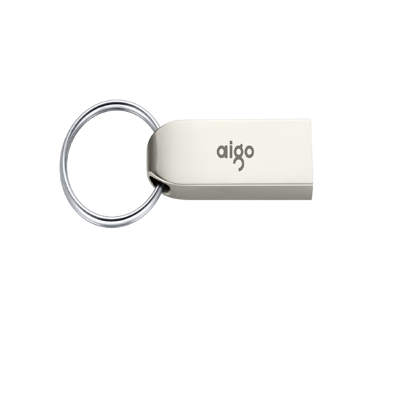 爱国者（aigo） USB2.0 U盘 U268迷你款 银色 金属车载u盘 优盘 16G标配
