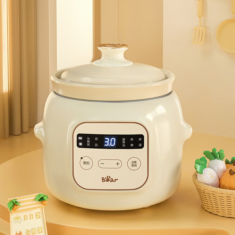 小熊电炖锅 婴儿辅食锅 bb煲辅食机 炖盅 电炖锅婴儿1L DDG-D10H5 