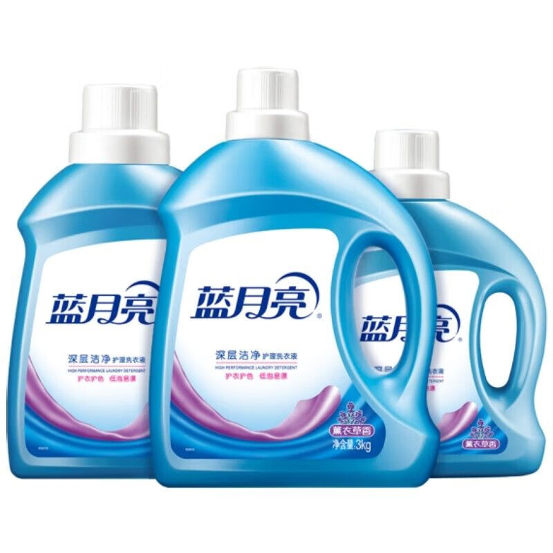 蓝月亮洗衣液12斤套装（薰衣草香）：薰洁净3kg+薰洁净2kg+薰洁净1kg 