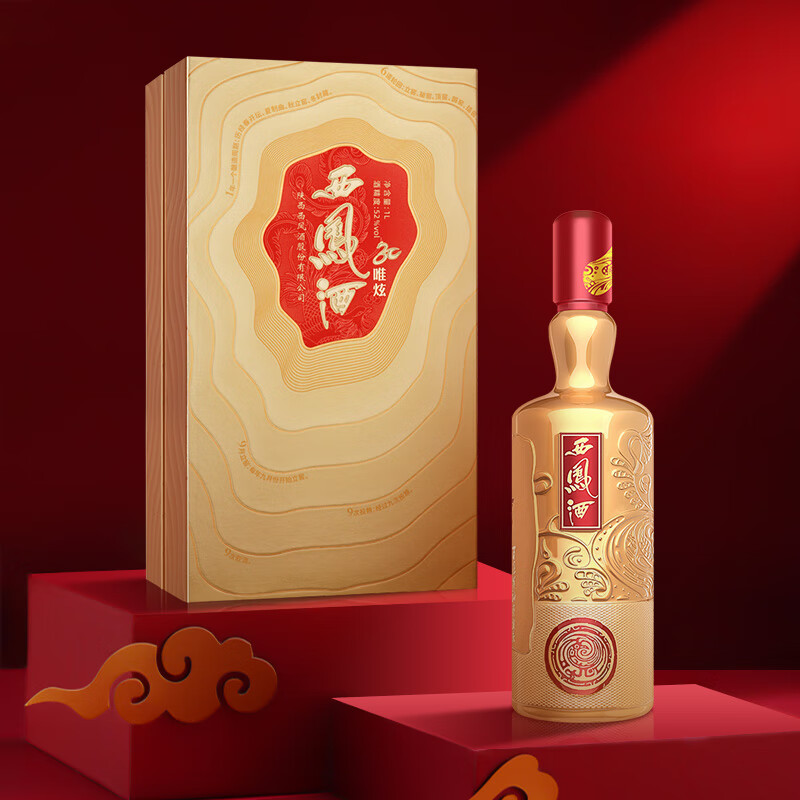 西凤酒 唯炫30年旗舰版 52度 1000ml 单瓶装 凤香型白酒 52度 1000mL 1瓶 唯炫单瓶