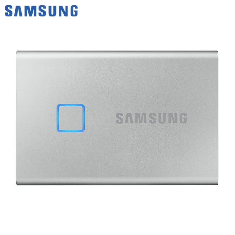 三星移动固态硬盘 三防移动硬盘 迷你纤薄 小巧便携 全国联保 T7 Touch USB3.2 时尚银指纹识别 2TB
