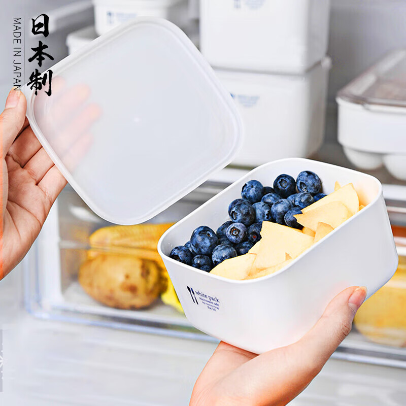 家の物语（KATEI STORY）进口水果盒保鲜盒微波炉便携儿童饭盒冰箱收纳盒食品级肉类冷冻盒 进口保鲜盒【700mL- 1个装】   