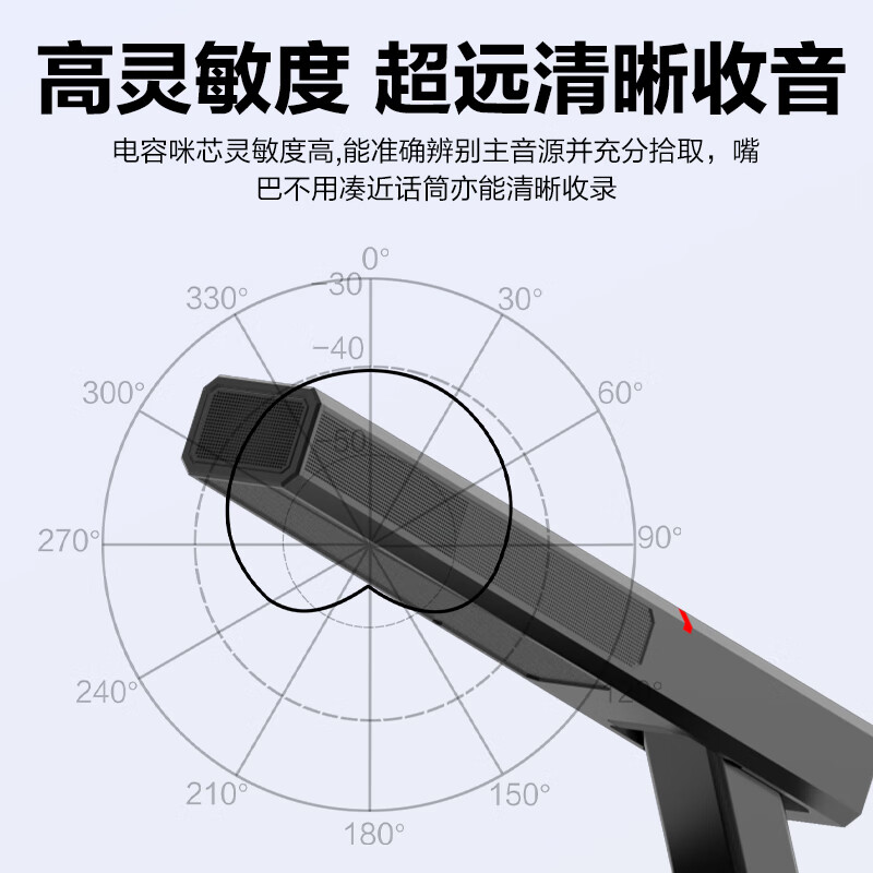 惠度（HuiDu）HD-8120M有线手拉手全数字会议系统话筒IP视像跟踪双机热备份台面式麦克风一拖十 