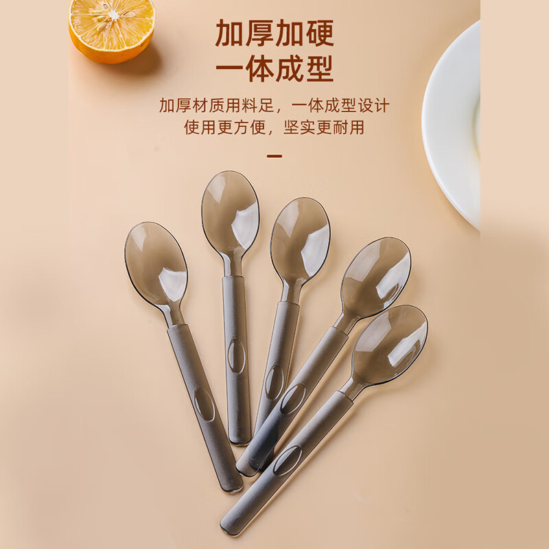 京州一次性勺子叉子蛋糕水果商用塑料餐具B款经济款独立装叉1000支