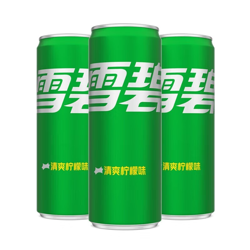 可口可乐柠檬味碳酸饮料 雪碧330ml*24罐 年会聚餐饮品