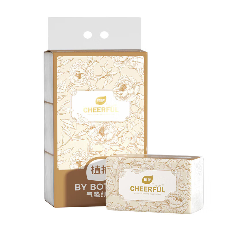 植护  花野叠影气垫抽纸90抽3包/提
