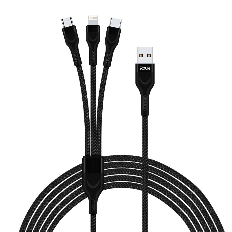 柔刻  三合一数据线充电线RK-DC301