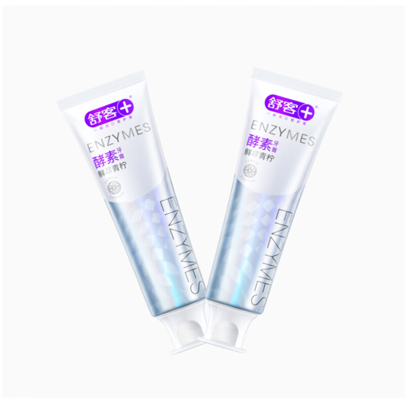 舒客+ 精研亮白酵素牙膏120克*2（鲜萃青柠）