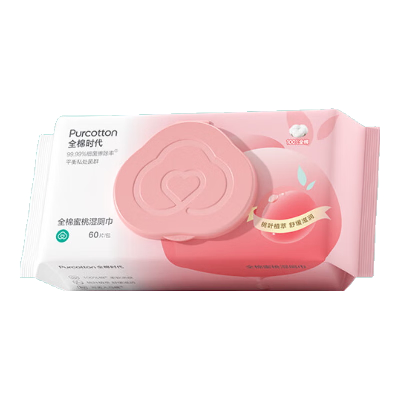 全棉时代  蜜桃湿厕纸60抽*1包PPC24700007