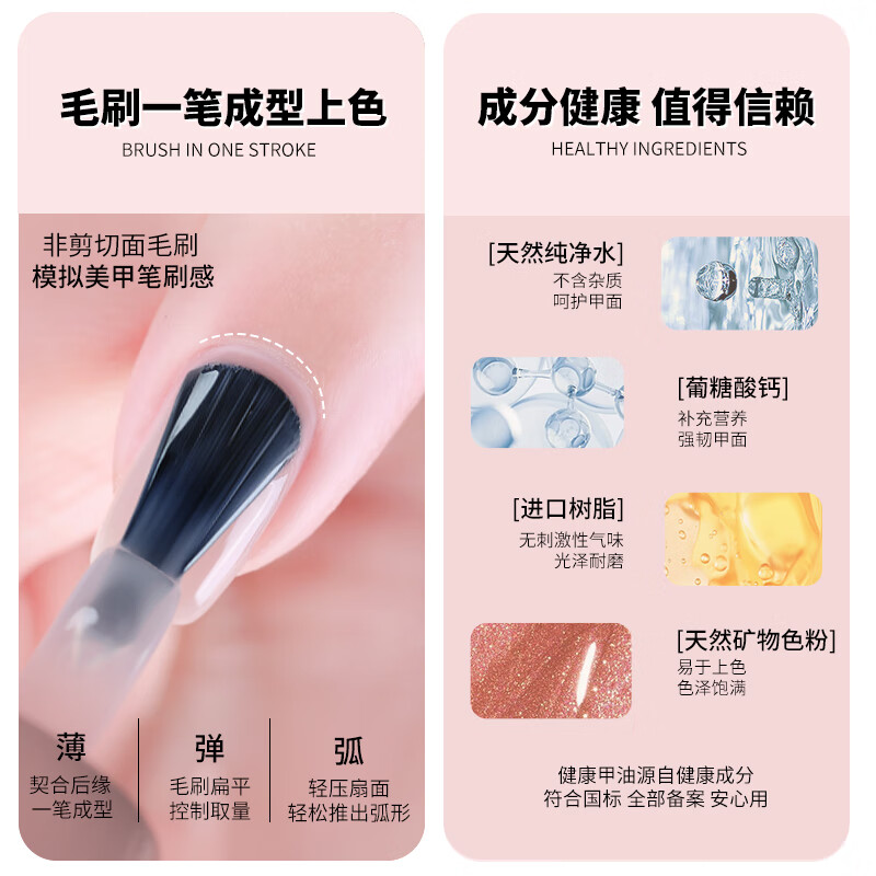 Miss Candy健康显白百搭7ml指甲油免烤快干持久可撕拉美甲 半透灰紫NW008 半透灰紫NW008