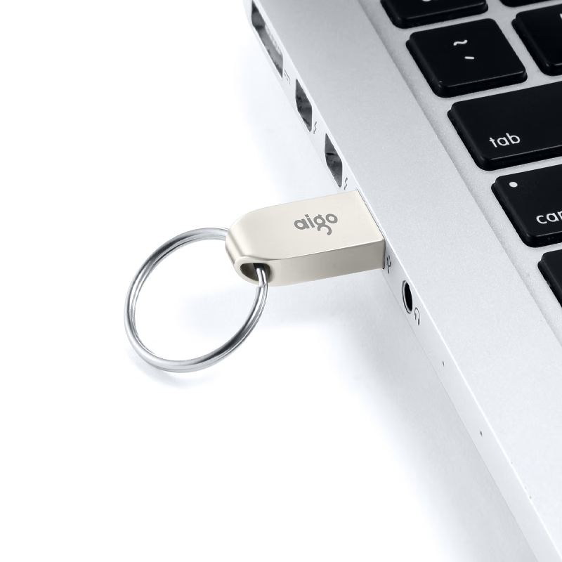 爱国者（aigo） USB2.0 U盘 U268迷你款 银色 金属车载u盘 优盘 16G标配