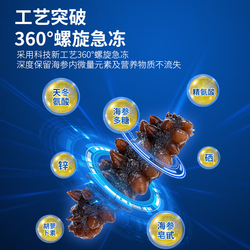 晓琴水产 鲜蒸海参(专供）即食海参500g(6-8头) 