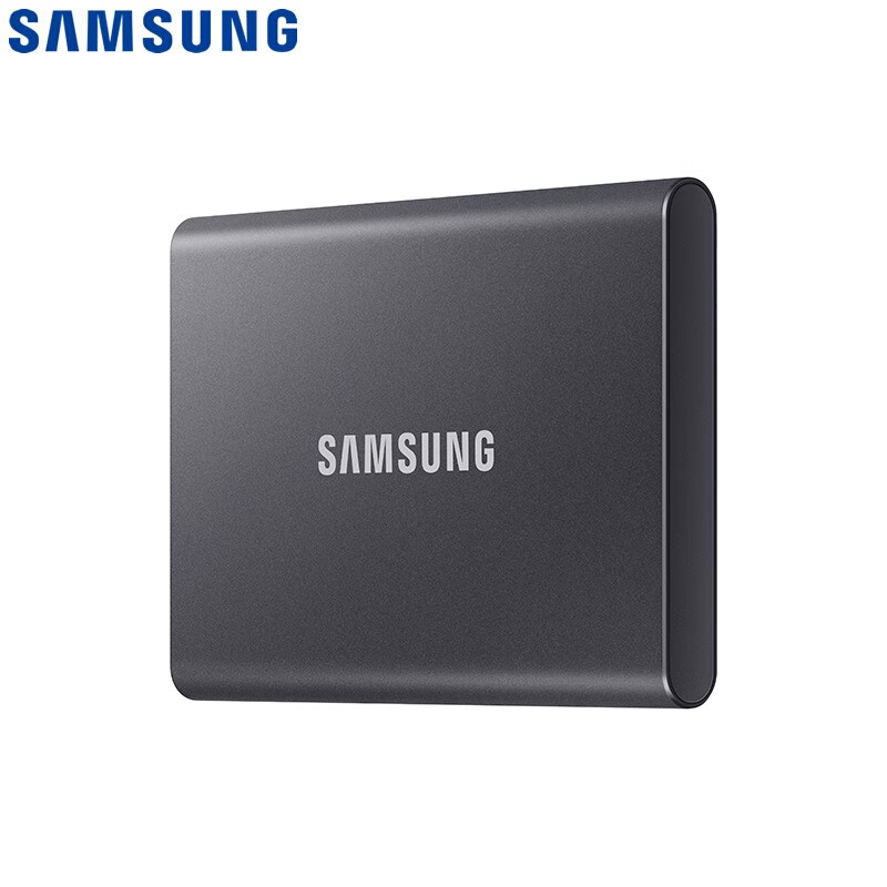三星T7移动硬盘固态（PSSD）NVMe高速USB3.2 外接游戏硬盘迷你便携 T7 2T 灰色
