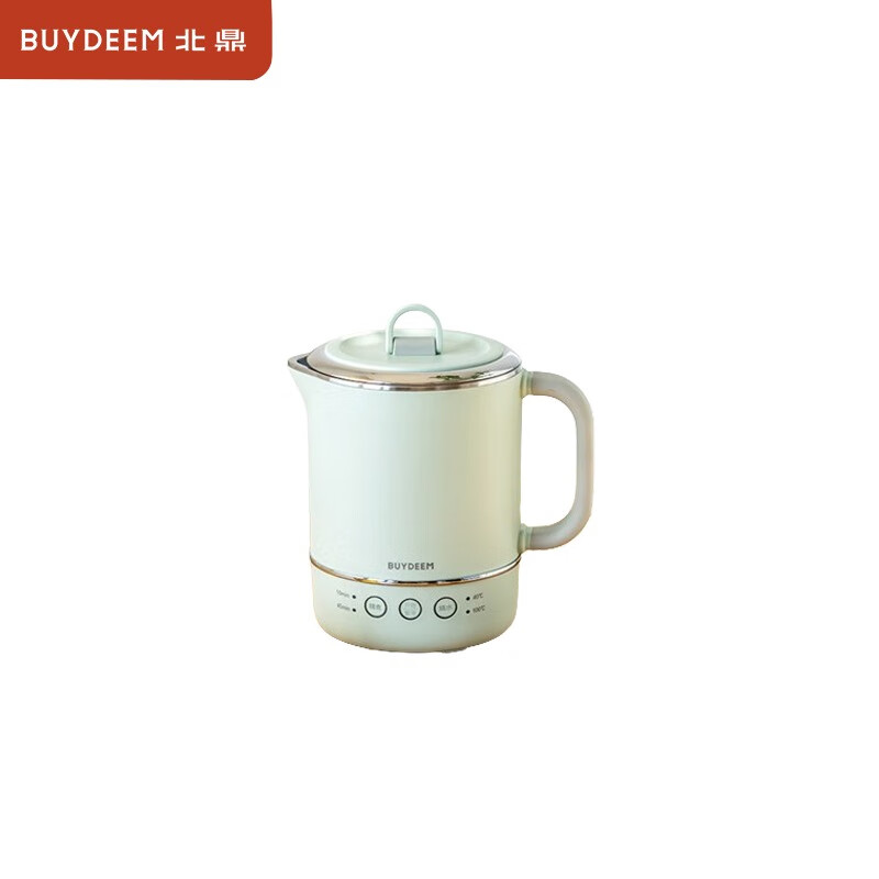 北鼎（Buydeem）多功能便携式烧水壶 电热水壶 不锈钢恒温小容量办公室烧水杯 TK65迷你旅行水壶 浅杉绿 
