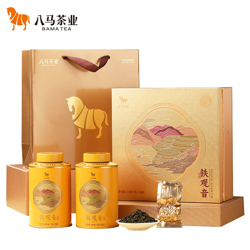 八马茶业 特级铁观音210g 清香型乌龙茶 安溪原产品质茶叶 国潮千祥系列 