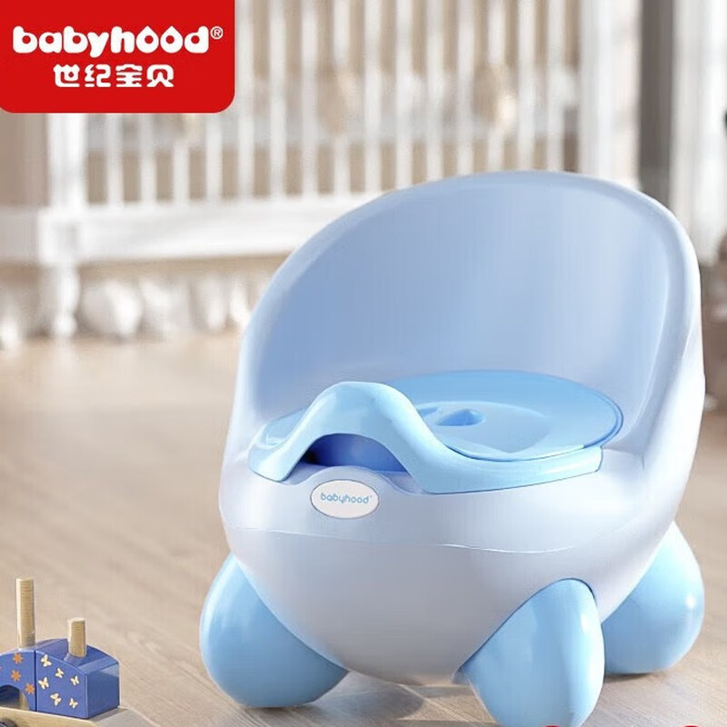babyhood儿童坐便器宝宝小马桶凳婴幼儿如厕神器 BH-105 天蓝色  105 天蓝色 