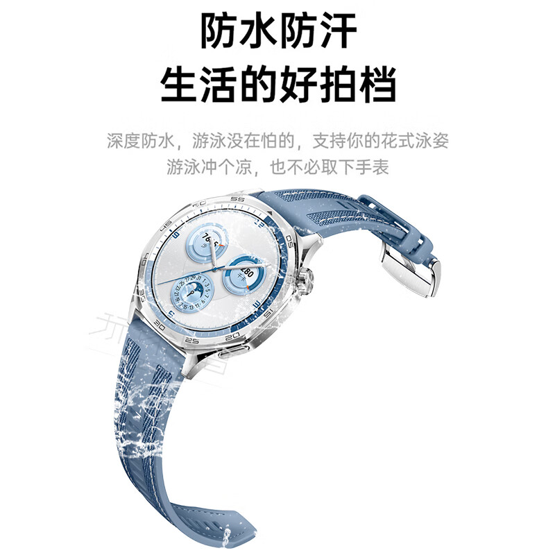 watchbond适用华为手表Watch5/GT5表带gt5pro官方同款按键快拆瑞红色gt4/3/watch4/3/pro复合编织男士表带