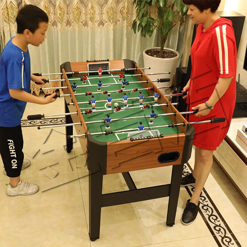 金营盾桌上足球机儿童游戏桌上玩具亲子互动8杆桌面外销款木纹1.2M